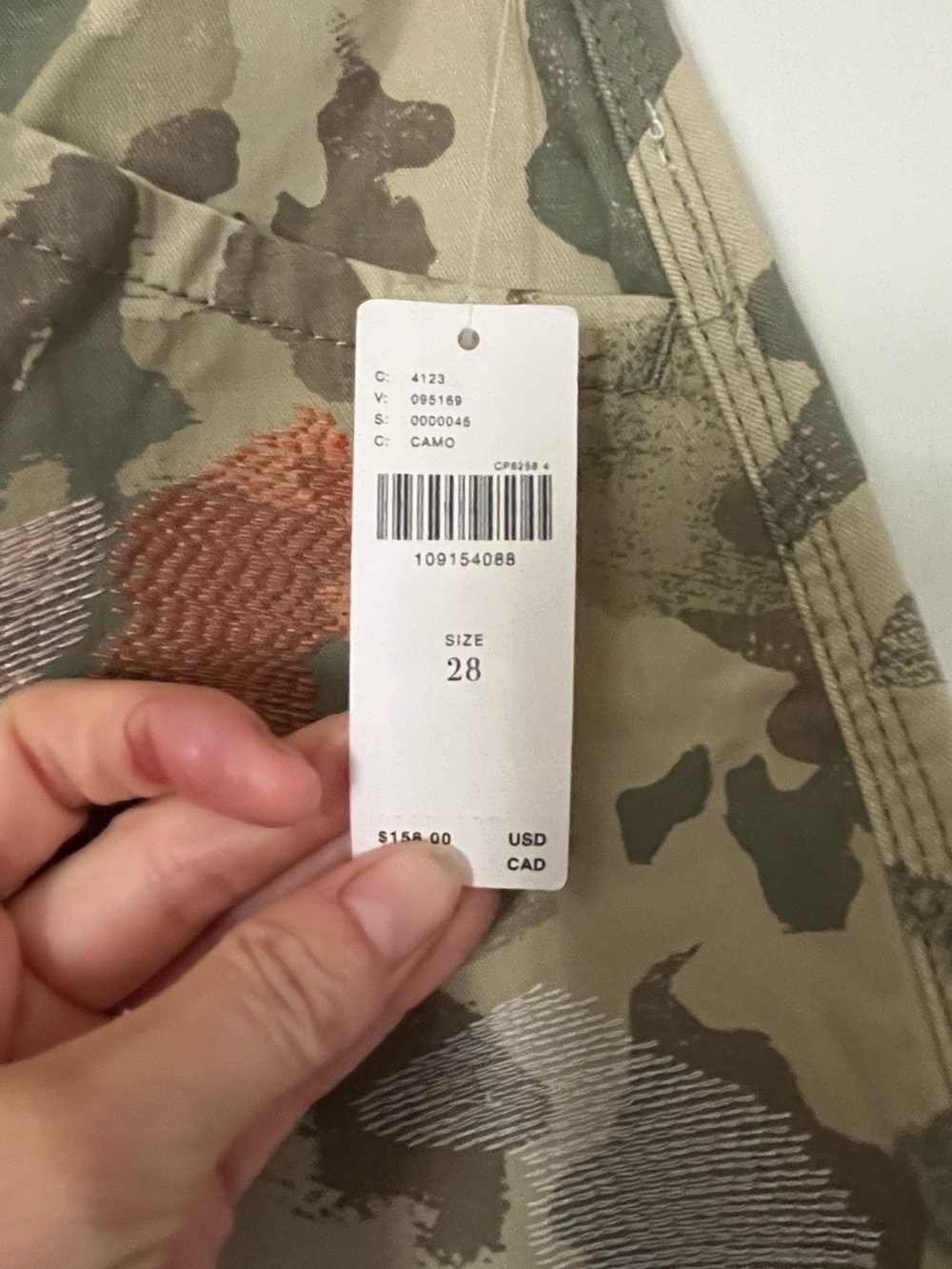 Pilcro Camo Carpenter Pants in Green and Tan - Picture 6 of 6